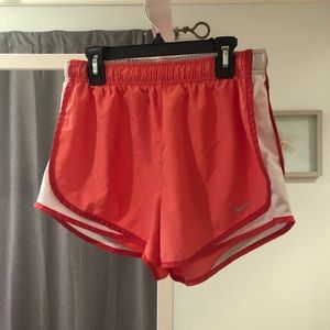 nike running shorts orange/pink/coral